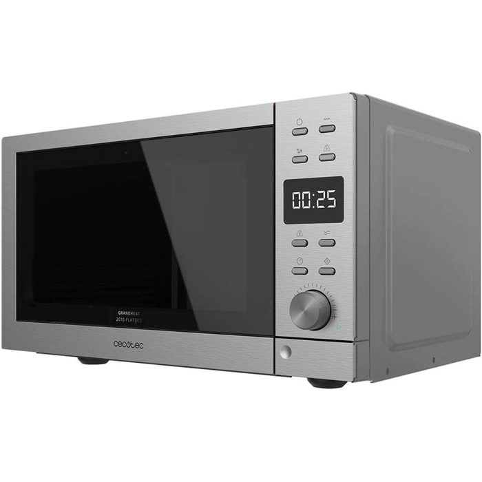 Мікрохвильова піч Cecotec GrandHeat 2010 Flatbed Steel: 20 л, 700 Вт, Grill 900 Вт, 9 функцій, Inox