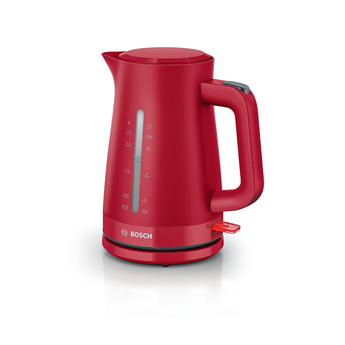 Електричний чайник Bosch MyMoment TWK3M123, 1.7 л, 2400 Вт, червоний, з автоматичним відключенням та захистом від перегріву