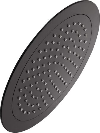 aquaSu® Shower Set Acana | Black | Showerhead: 3 spray patterns, pattern change via button & 12 cm spray plate | 150 cm metal shower hose | 60 cm shower rod | slider | anti-limescale nozzles | 72288 9 (Black - Bacila - Showerhead 24 Cm)