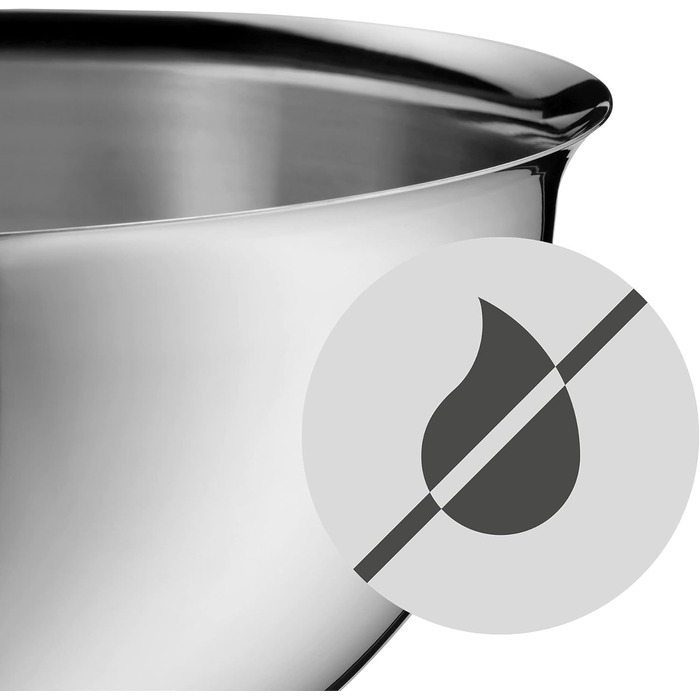 WMF Function Bowls Mixing Bowl 1.25l, Bowl 20 cm, Polished Cromargan Stainless Steel, Dishwasher Safe, Stackable