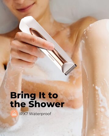 Електричний жіночий тіло-тример PRITECH для бікіні. Вологозахищений (IPX7), USB, з зарядною станцією