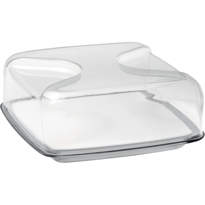 Guzzini - Gocce, Square Cheese Dome - Sky Grey, 25.5 x 25.5 x h11.5 cm - 27000092