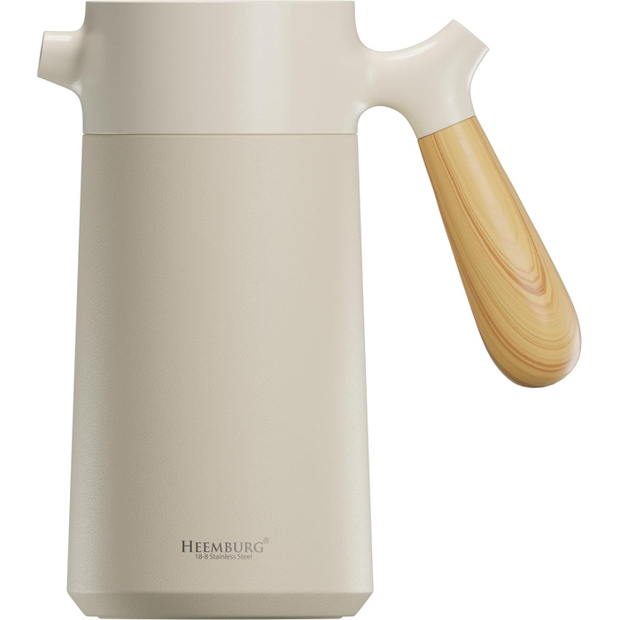 HEEMBURG French Coffee Press 1L - High-quality stainless steel thermal coffee maker | Double-walled insulated coffee press for perfect coffee & tea