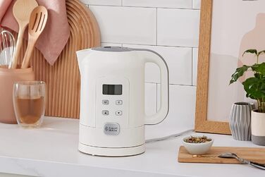 Russell Hobbs Kettle with Temperature Setting Digital [25°-100°C, e.g. for baby food, target & actual temperature LCD display] Precision Control (1.7l, 2200W, keep-warm function, baby milk) 21150-70