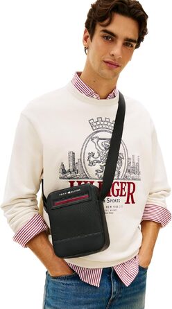 Чоловіча сумка-месенджер Tommy Hilfiger Foundation Mini Reporter BDS, чорна, універсальний розмір