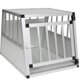 Транспортна переноска для собак та котів EUGAD, алюмінієва, 54x69x51 см, срібна