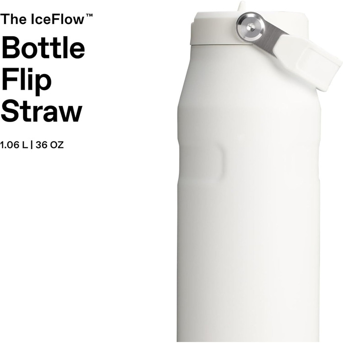 Термопляшка Stanley 1913 Flip Straw 1.06L Frost — герметична пляшка зі соломинкою, сталева, BPA-free