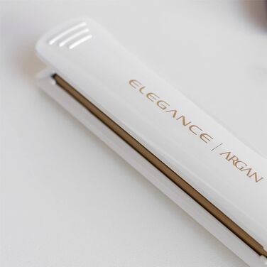 Професійний випрямляч для волосся Gama Italy Elegance Argan з олією аргана, 150-230°C, білий