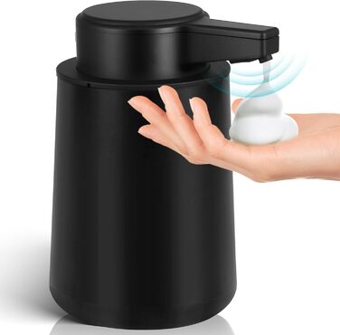 Phneems Soap Dispenser Automatic Foam Soap Dispenser Electric Soap Dispenser With Sensor 250ML Soap Dispenser Automatic USB Rechargeable IPX5 Waterproof FOR Bathroom Kitchen Black
