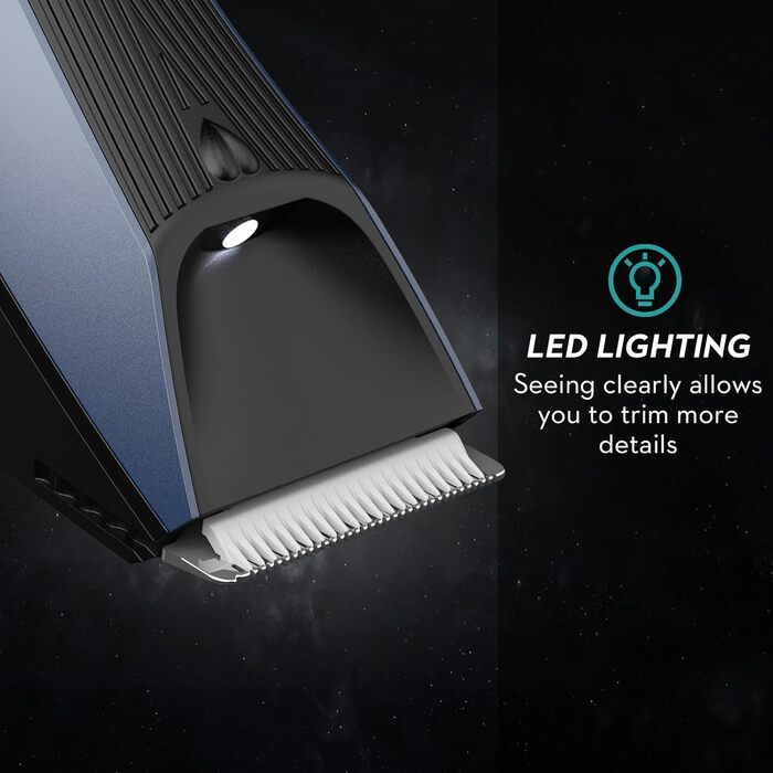 Електричний чоловічий триммер для тіла Kibiy з LED-дисплеєм, IPX7, водонепроникний (синій)