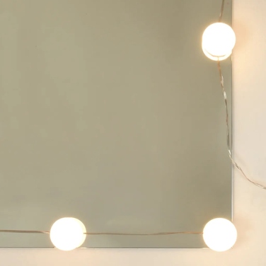 Шафа у ванну кімнату з дзеркалом та LED-підсвіткою, дуб сонома сірий, 76x15x