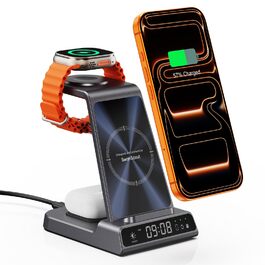 Бездротова зарядна станція 3-в-1 для Apple iPhone 16/15/14/13/12 Pro/Plus, Apple Watch Ultra 2/9/8/7/6/5, AirPods Pro/4/3/2 Tech-Grau