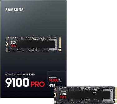 SSD Samsung 9100 PRO 4TB PCIe 5.0 M.2 NVMe - для геймінгу, редагування відео та AI