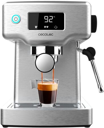Кавоварка Cecotec Power Espresso 20 Barista Compact, 1465 Вт, 20 бар, термоблок, з парогенератором, 2 чашки, знімний резервуар 1,8 л, підігрів чашок