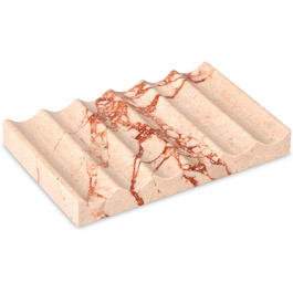 Миска для мила з мармуру з отвором, рожева. Миска для мила, рожева, з отвором, для ванної кімнати та кухні.