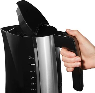 Електричний чайник MELITTA Look Aqua DeLuxe з регулюванням температури (80°C, 95°C, 100°C) для чаю, дитячого харчування та з функцією підтримання тепла, 1,7 л, 2400 Вт