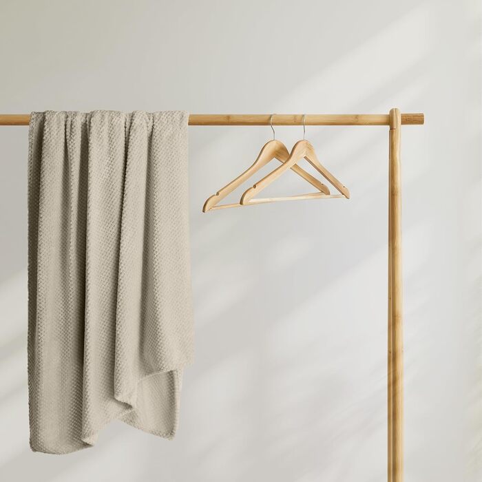 Плед DecoKing 70x150 см, кавовий, мікрофібра, теплий та м'який, скандинавський стиль