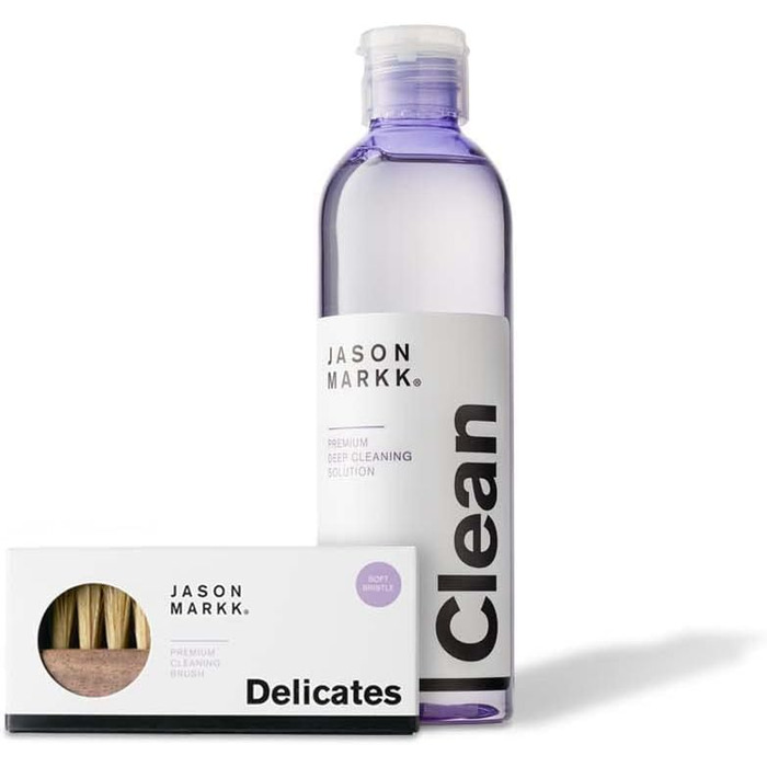 Jason Markk Cleaning Brush and 8oz/236ml Deep Cleaner Set - For cleaning and care of shoes and various materials (8oz + Premium Brush Bundle)