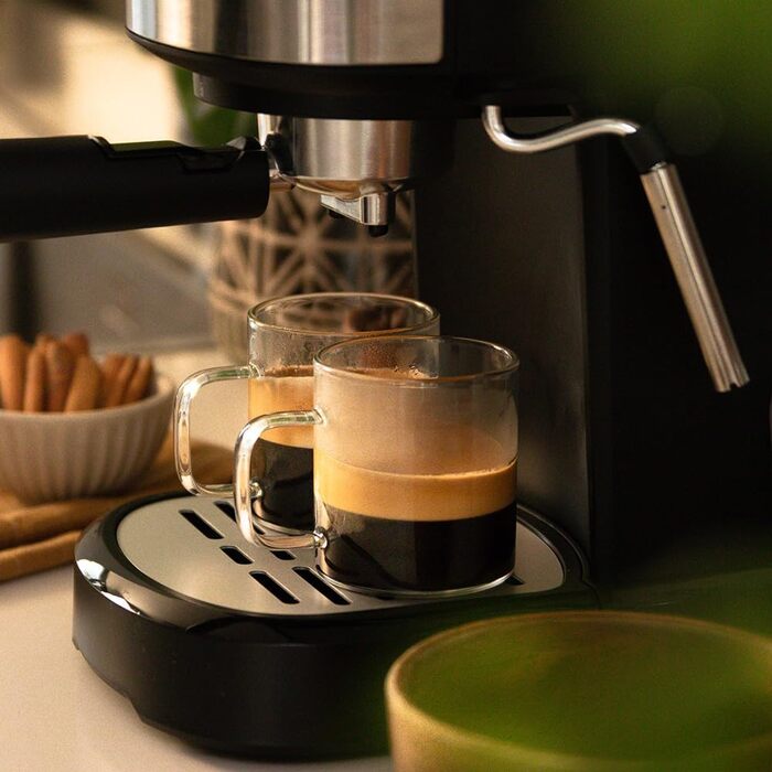Кавоварка Cecotec Compacta Power Espresso 20 Pecan, 1100 Вт, 20 бар, термоблок, парова насадка, подвійний фільтр, 1,25 л