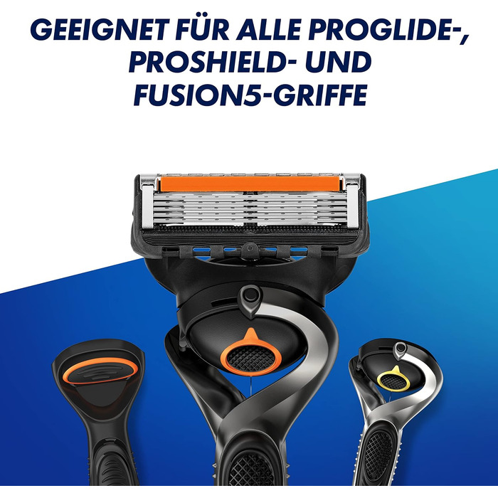 Бритва Gillette ProGlide для чоловіків, сталевий корпус, сіро-чорна, набір 12 шт.
