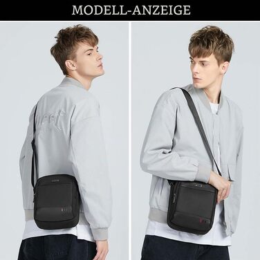 Чоловіча сумка-месенджер BAIGIO через плече Crossbody для подорожей, спорту та роботи, багатофункціональна сумка з відділеннями, L, чорна