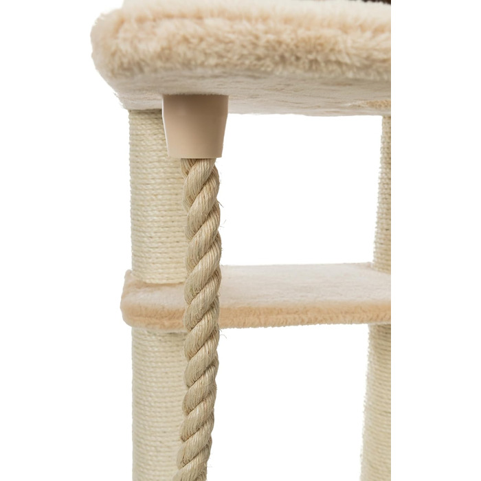 Кігтеточка TRIXIE Salamanca 138 см - багатоярусна з будиночком та лежанкою, бежева