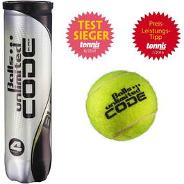 Balls Unlimited Code Black Tennis Balls - 4 Pack - ITF Approved