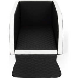 Автоматичне ліжко для собак у машину Velinda, 55x100 см, чорно-біле