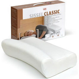 Ортопедична подушка для шиї SISSEL Classic з велюровим чохлом, розмір L (47 x 33 x 14 см)