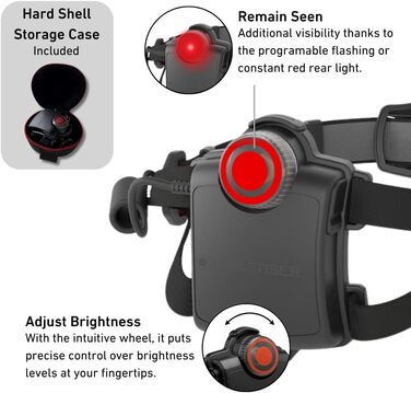 Ліхтар налобний Ledlenser H7 SE LED, 300 люмен, 160 м, фокусування, з заднім світлом, до 30 годин, батарейки та USB-кабель
