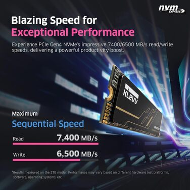 SSD KLEVV CRAS C925G 2TB M.2 NVMe PCIe Gen4x4 з графеновим радіатором для геймінгу, сумісний з PS5, до 7400 МБ/с