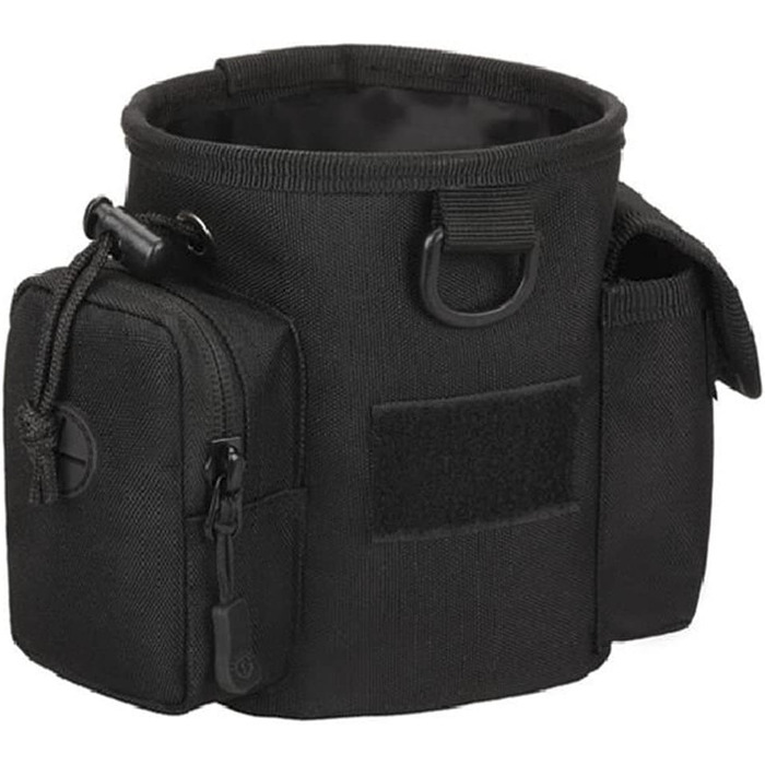 Сумка-мішечок на шнурку для дресирування собак, для полювання, Airsoft, як тренувальна сумка для цуценят, ласощів, іграшок для тварин (чорна)