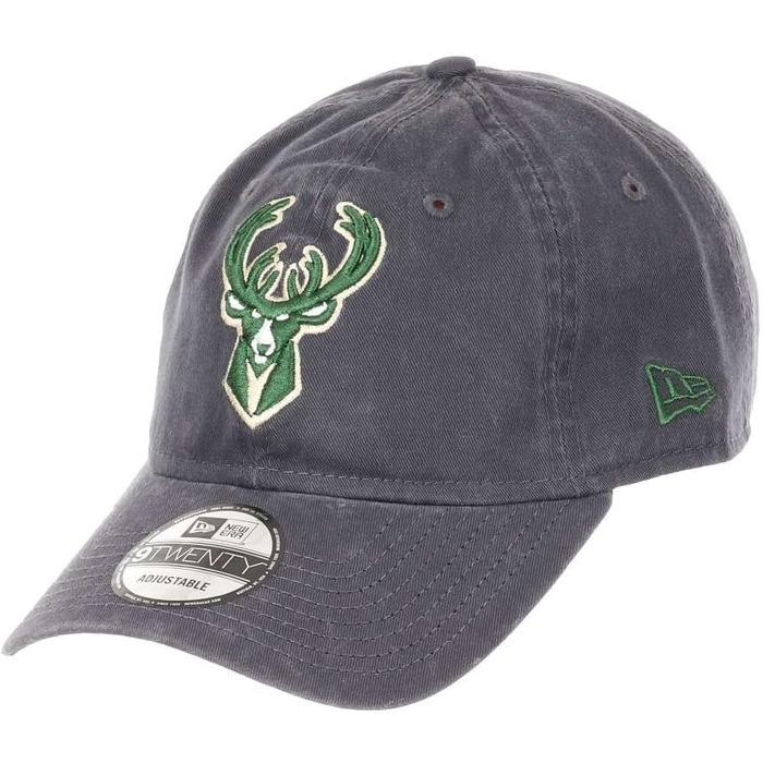 Кепка New Era NBA 9Twenty з регулюванням, бейсболка, універсальний розмір (#9-Bucks-Graphite-31993)