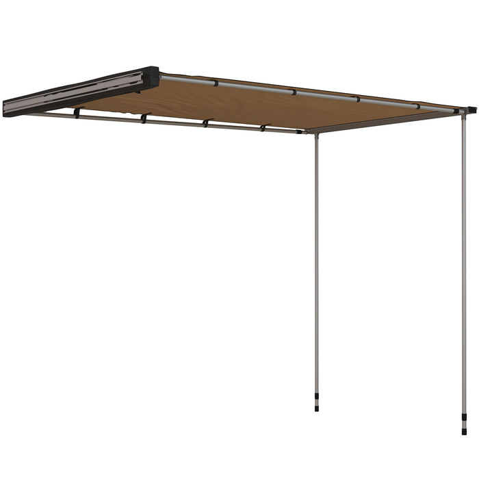 Outsunny Car Roof Tent - Weather-Resistant Camping Shelter, 160 x 250 x 125-225 cm, Khaki