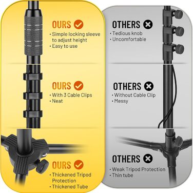 Підставка для мікрофона 2-в-1 з кабелями та сумкою, CY0311 – для вокалу, сцени, конференцій та презентацій