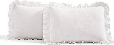 Lush Decor Bedspread with Ruffled Skirt, Polyester, White, King Size
