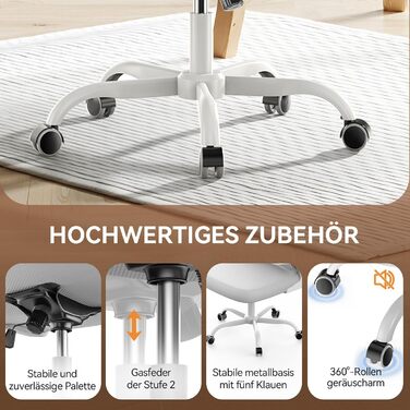 Офісний стіл Naspaulro: ергономічне крісло з регульованою підголівником, підлокітниками та підтримкою попереку. Динамічний поворотний стіл з дихаючою сіткою для дому та офісу (Сірий 2, без підголівника)