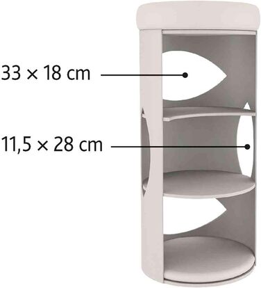 Драбина для котів TRIXIE Gracia 85 см сірого кольору – триповерхова котяча вежа з м'якою лежанкою та іграшкою, зручна та стійка