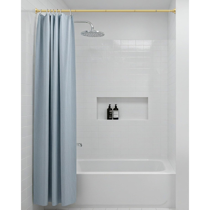 Телескопічна штанга для карнизів та душової кабіни без свердління, 195см, 79-160см (Золотий)