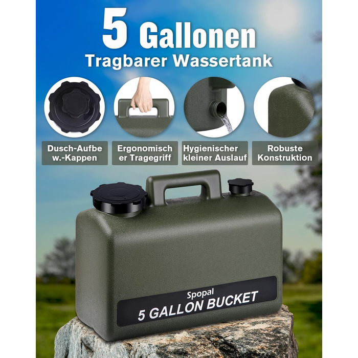 Портативна душова кабіна для кемпінгу з акумулятором 10000mAh та 20л баком. Комплект для відпочинку на природі, в авто та для миття тварин
