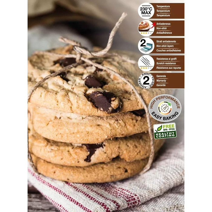 Набір форм для випічки Guardini: Springform 26 см, форма для тортів 28 см, форма для мафінів 25 см, сталь з антипригарним покриттям, бежево-шоколадного кольору