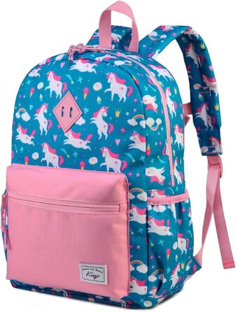 Дитячий рюкзак для дівчаток та хлопчиків, 1 клас, 6-8 років, водонепроникний, 13 літрів, 29x12x38 см (Блакитний Єдиноріг)