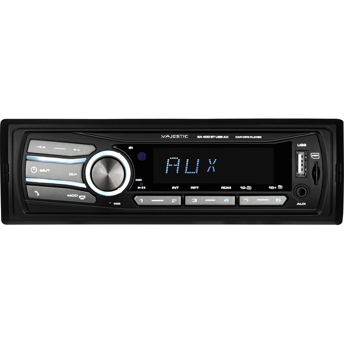 Автомобільна аудіосистема Majestic SA 400 BT USB AX з Bluetooth, MP3/WMA, USB/Micro SD, пульт ДУ, 100 Вт (25 Вт x 4), чорна