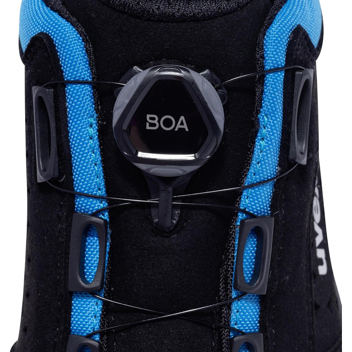 Черевики Uvex Xenova Halbschuh з системою BOA Fit, робочі черевики S1 P SRC, для жінок та чоловіків, чорно-синій, 42 EU