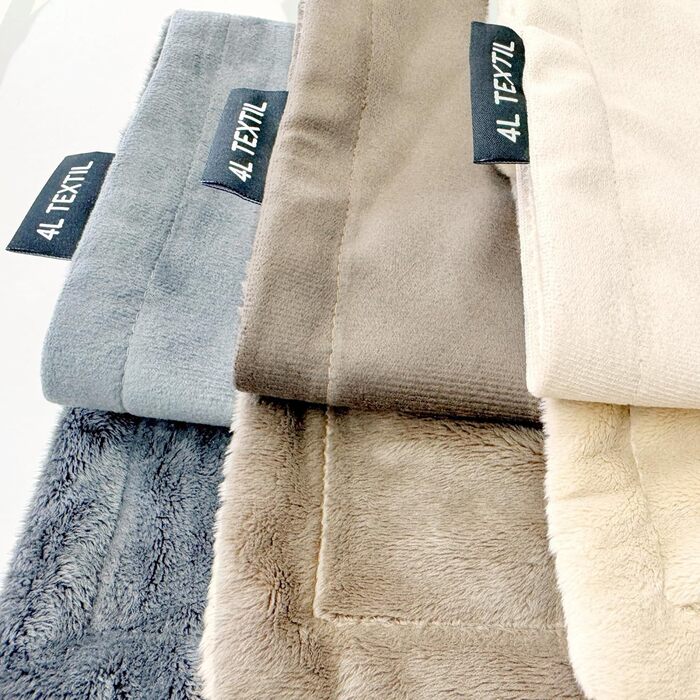 М'яка підстилка для собак та котів 4L Textil - підстилка для подорожей, для дому, захист дивану, 60x40/100x80 см, бежева/сіра