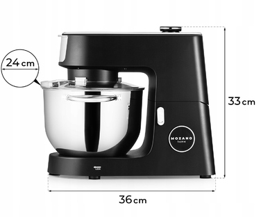 Кухонний комбайн Mozano Kitchen Machine 3200, 2300 Вт, чорний