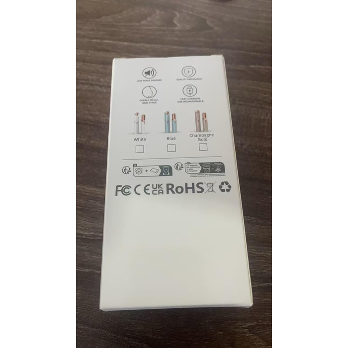 Електричний пристрій для видалення волосся на обличчі для жінок з LED-підсвічуванням, безболісний тример для обличчя, тіла, губ та підборіддя, білий