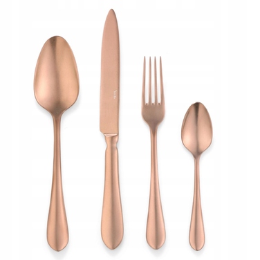 Набір столових приборів VERLO DESTELLO COPPER, 24 предмети, PVD-покриття, матова антична мідь