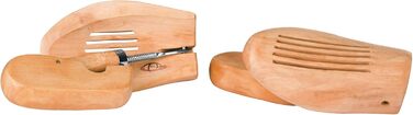 tectake 800592-2 Pair Lotus Wood Shoe Stretchers, Relief for Tight Spots, Universal for Women's and Men's Shoes - Various Sizes