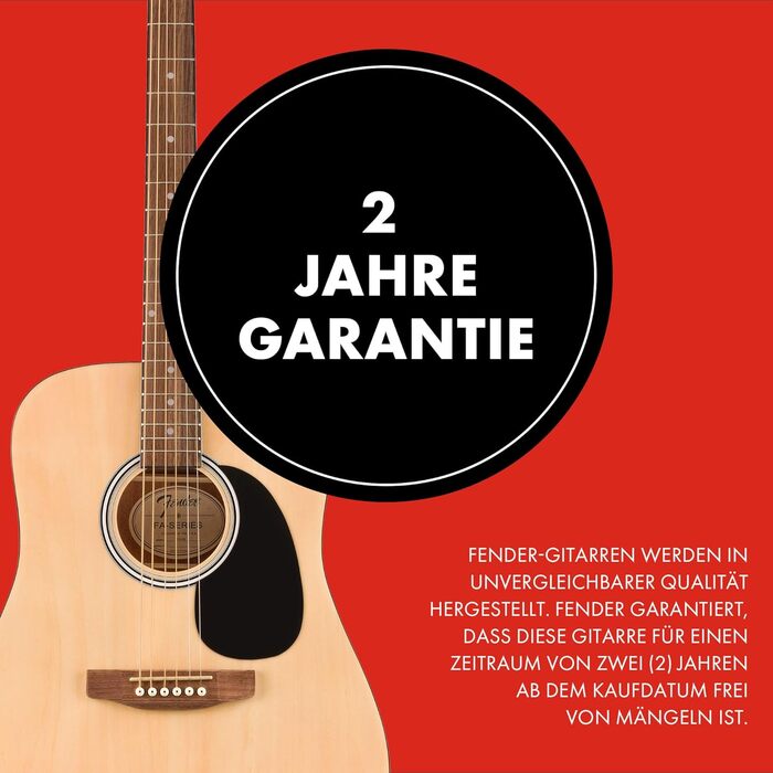 Акустична гітара Fender FA-25 Dreadnought з палісандровим гриф, натуральний колір